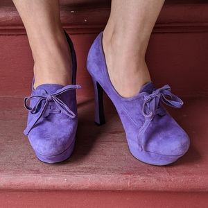 GUESS Purple Suede Heels